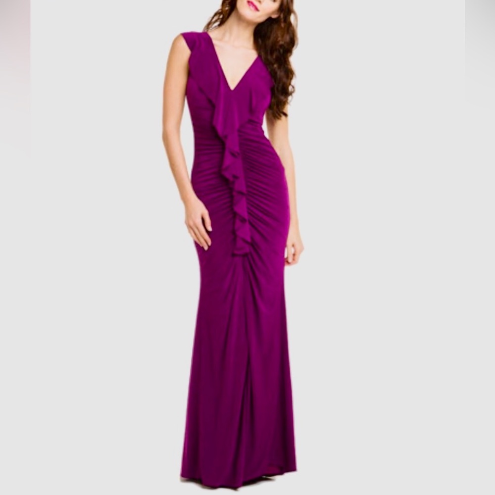 Badgely Mischka ruched evening gown formal Dress size 2